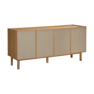 Oviala Aparador de estilo escandinavo 4 puertas madera 180 cm madera clara