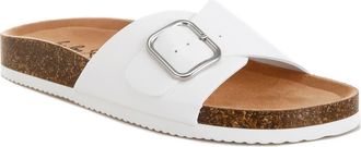 London Rag Aranda Buckle Slide Sandal in White at Nordstrom Rack, Size 8.5