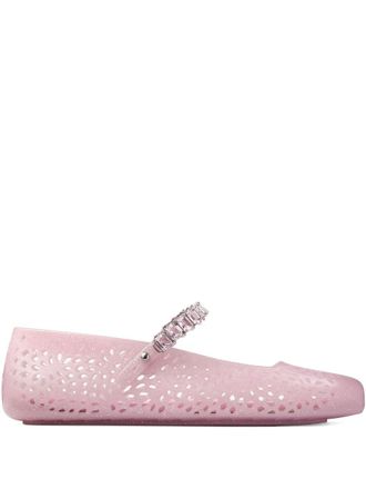 Jimmy Choo London De Jelly Glitter Ballerinas