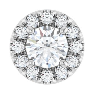 Diamond2Deal 14k White Gold 1/3ct Lab Grown Diamond Pendant