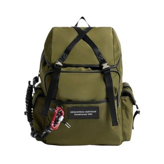 Dsquared2 Tassen, Heren, Groen, ONE Size, Polyester, Heritage Rugzak