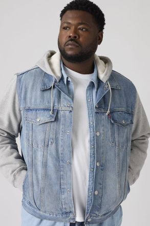 Levi's Chaqueta Trucker con capucha Hybrid (Big & Tall) - Hombre - 2XL - Azul / Candy Man