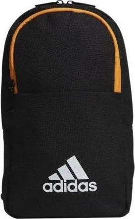 adidas Classic Essential Sling Bag Black Orange HE2670
