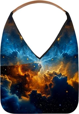 Generic Stars Nebula Reusable Lightweight Grocery Bags - Foldable Into Compact Pouch, Washable & Sturdy, Multipurpose for Shopping and Travel