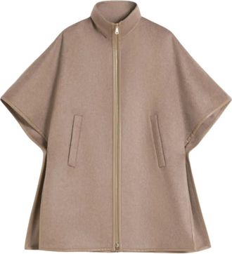 Max Mara Mantella Oca con zip - Toni neutri