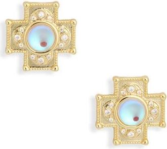 Electric Picks Moonstone Chamber Stud Earrings in Gold at Nordstrom Rack