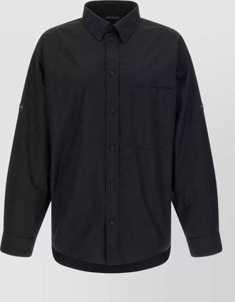 Balenciaga shirt featuring logo patch button collar