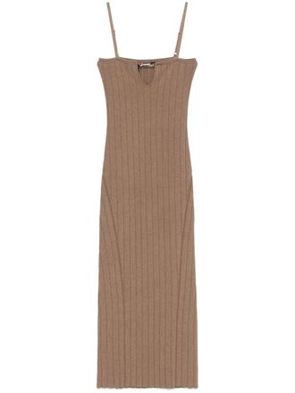 Jacquemus La robe Sierra &agrave; bretelles midi dress - Brown