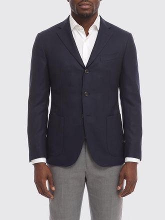 Boglioli Classic Single-Breasted Blazer in Pure Virgin Wool with Patch Pockets