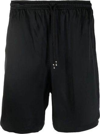 Laneus Casual Shorts, male, Black, XL, elasticated-waistband cotton shorts