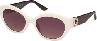 Guess Sunglasses, female, White, 56 MM, Oval Sunglasses