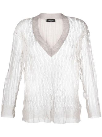 Fabiana Filippi Maglione con scollo a V - Oro