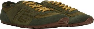 Balmain Racer 45 trainers in mesh and suede leather in Khaki at Nordstrom, Size 41