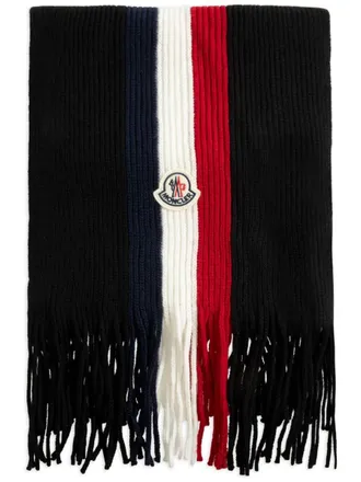 Moncler Tricolour Wool Scarf Accessories