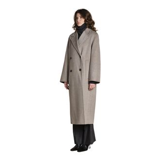 IVY OAK Clara Coat - Dames - Mantel - Beige - L - Wol - Jassen