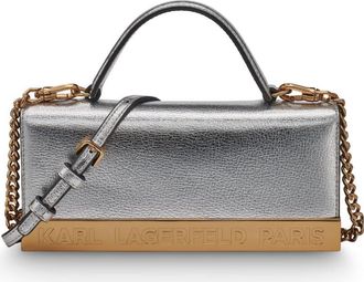 Karl Lagerfeld Jacqueline Crossbody in Silver/Gold at Nordstrom