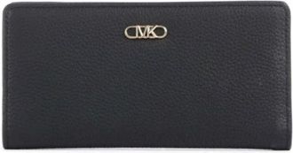 Michael Kors LG Slim Snap Wallet - Dames - Portefeuilles - Zwart - ONE Size - Leer - Accessoires