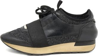 Balenciaga 2024 Race Runner leather low-top sneakers - Black