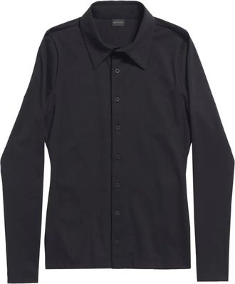 Balenciaga Stretch-jersey blouse - Zwart