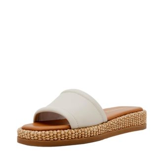 Steve Madden Boardwalk Bone Leather BOAR02S1-BONE Womens