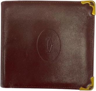 Cartier Pre-owned Wallets, male, Red, Size: ONE SIZE Pre-owned Must Line Leather Wallet