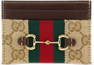 Gucci Horsebit Web-stripe Card Holder