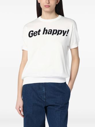 Moschino T-shirt con slogan - Bianco