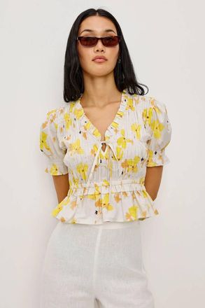 Rails Fontane Top In Tossed Daffodils