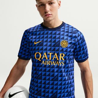 Nike Inter Milan Nike Mens Dri-FIT Soccer Pre-Match Top in Blue | II3114-409