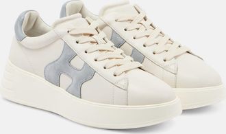 Hogan Hogan Rebel suede-trimmed leather sneakers