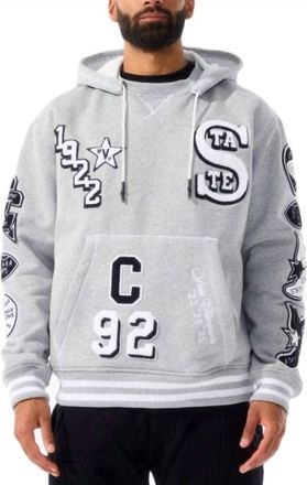 Jordan Craig State Champs Pullover Hoodie In Heather Grey