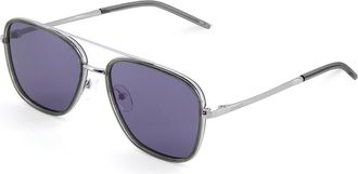 Sinner Nuqi Polarized SISU-948-20-P10 Mens Sunglasses Silver Size 55