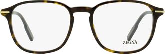 Ermenegildo Zegna EZ5229 Soft Square Acetate Eyeglasses - Brown