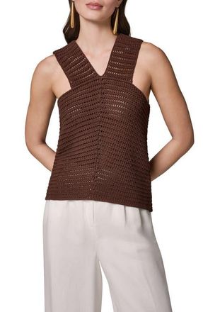 DKNY Metallic Open Stitch Sweater Tank in Canyon at Nordstrom, Size X-Large