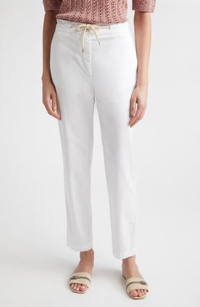 Eleventy Tapered Ankle Pants in 01 White at Nordstrom, Size 00 Us