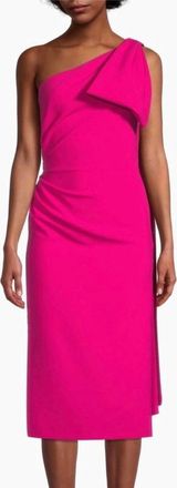 Sachin & Babi Miranda One-Shoulder Sash Midi Dress In Passion Fruit