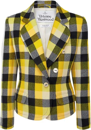 Vivienne Westwood Multicolor Virgin Wool Georgia Checkered Blazer