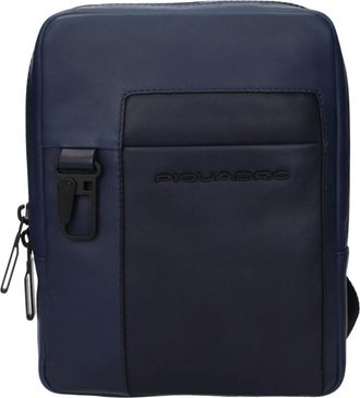 Piquadro Tassen, Heren, Blauw, ONE Size, Leer, Pocket Crossbody Tas