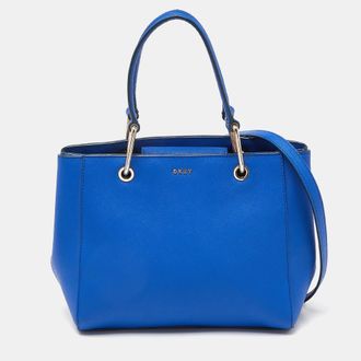 DKNY Dkny Julius Md Blue Leather Totes Bag