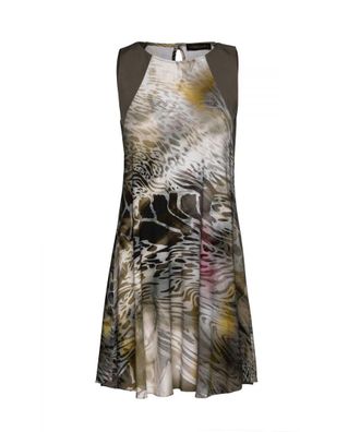 Móveis Conquista Womens Khaki Animal Print Dress - Size EU 38 (Womens)