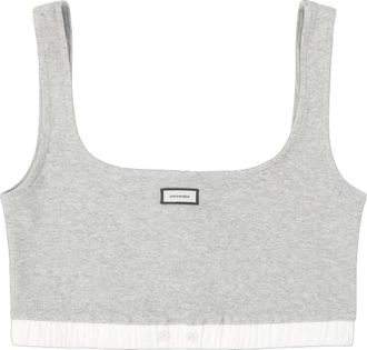Entire studios Cotton Strap Top - Dames - Sportshirts - Grijs - S - Katoen - Fitness