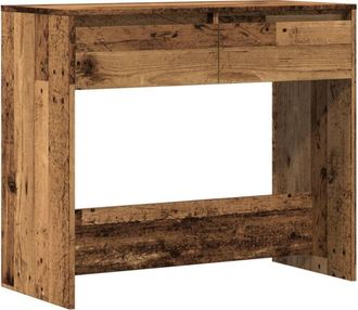 vidaXL Vidaxl - Mesa consola madera ingeniería madera envejecida 89x41x76,5 cm