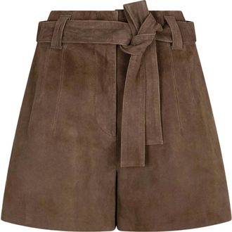 Ibana Sindi Su&egrave;de Shorts - Dames - Korte broeken - Bruin - Maat: S Su&egrave;de