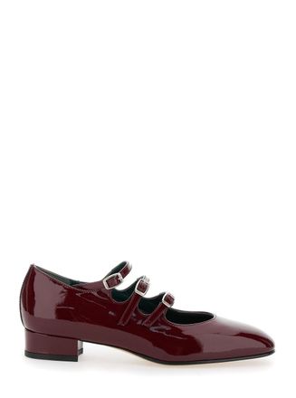 Carel ariana Bordeaux Pumps With Buckle Strap Closure In Patent Leather Woman