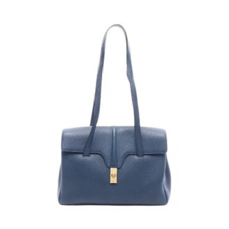 Celine Pre-owned 16 Soft Leather Tote Bag - unisex - Celine Vintage - Vintage Shoulder Bags - Blue - ONE SIZE - Pre-owned