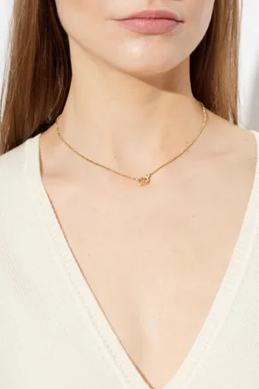Valentino Garavani Necklace With Swarovski Crystals, Womens, Gold