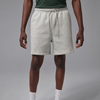 Nike Jordan Mens Jordan Brooklyn Fleece Shorts in Grey | FV7285-050