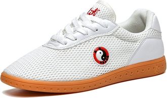 Generic Martial Arts Shoes, Tai Chi Kung Fu Trainers Adult Child Breathable Outdoor Sports(White,6.5 UK)