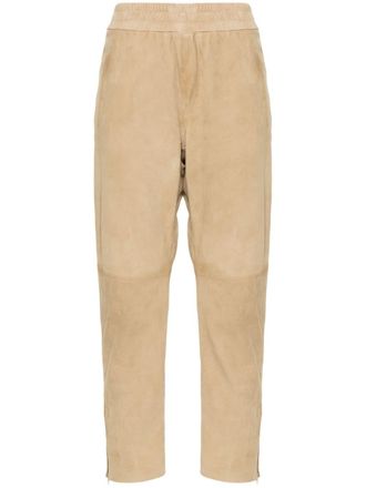 Golden Goose slim-fit suede trousers - Neutrals