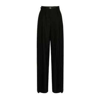 Max Mara Dames, Broeken, Zwart, Maat: XS Wol
